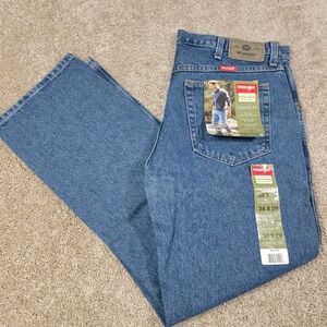 Wrangler Five Star Regular Fit Men's Jeans 34x29 Blue Denim New With Tags‎